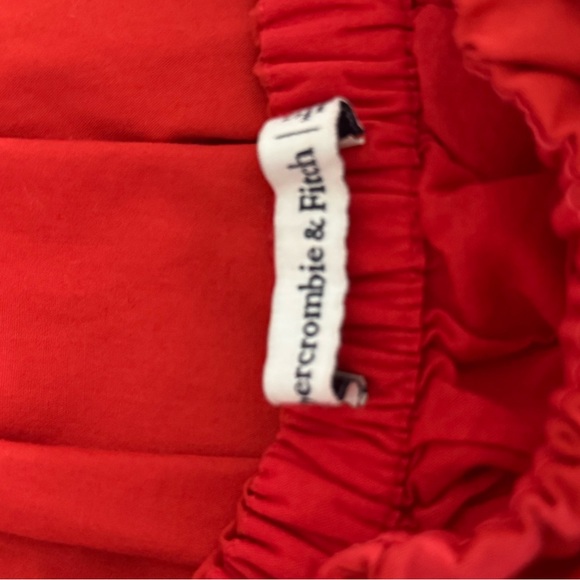 Abercrombie & Fitch Orange Red Off-Shoulder Mini Dress 
Size Small Tall - Picture 4 of 7